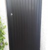 straight top bog oak black gate with key lock